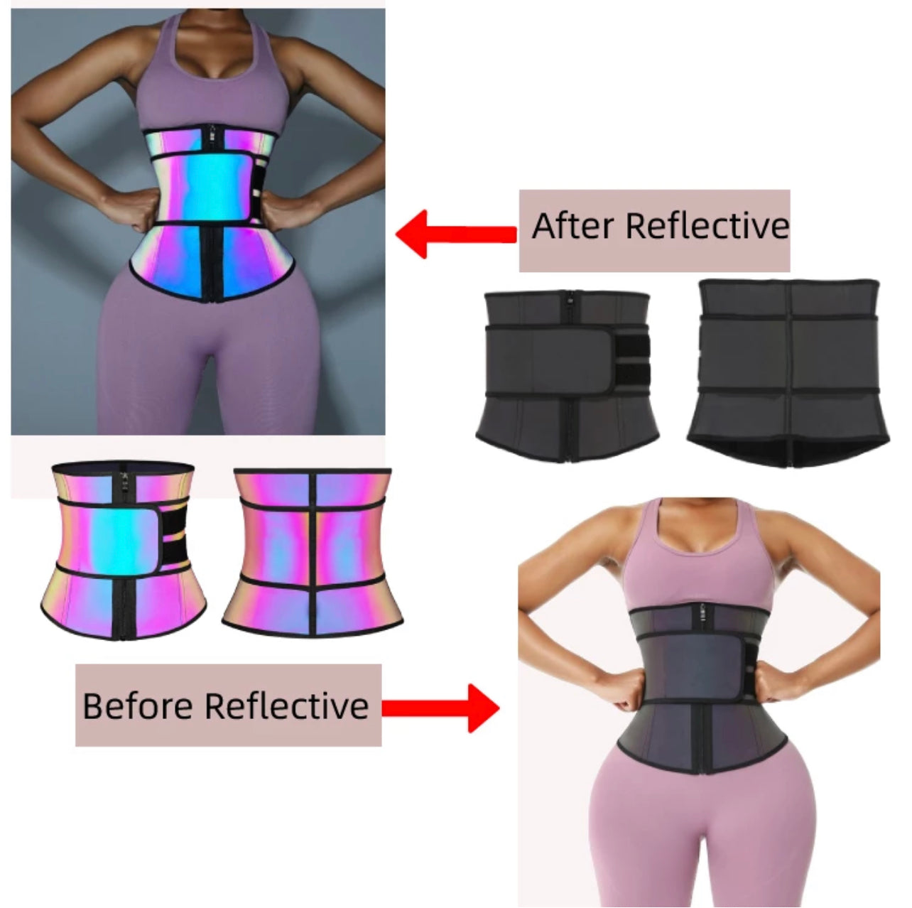 Rainbow Reflected Doble Compression Waist Trainer – Eve.Adore