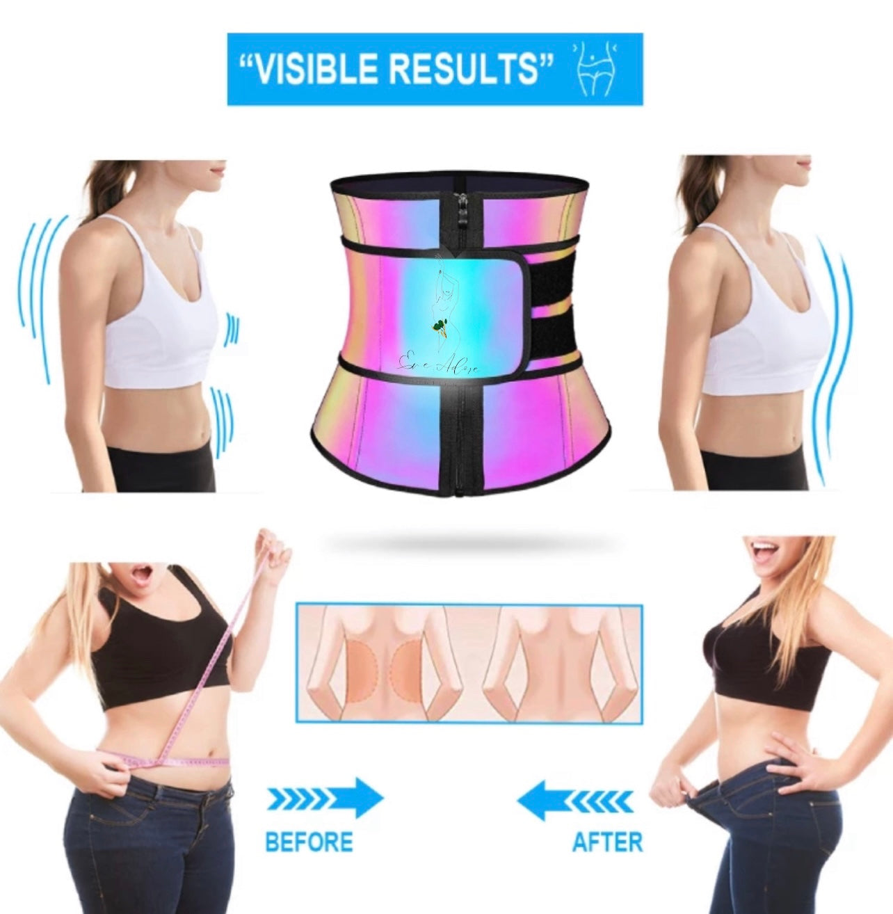 Latex Waist Trainer With Tummy Wrap – Eve.Adore Boutique 1